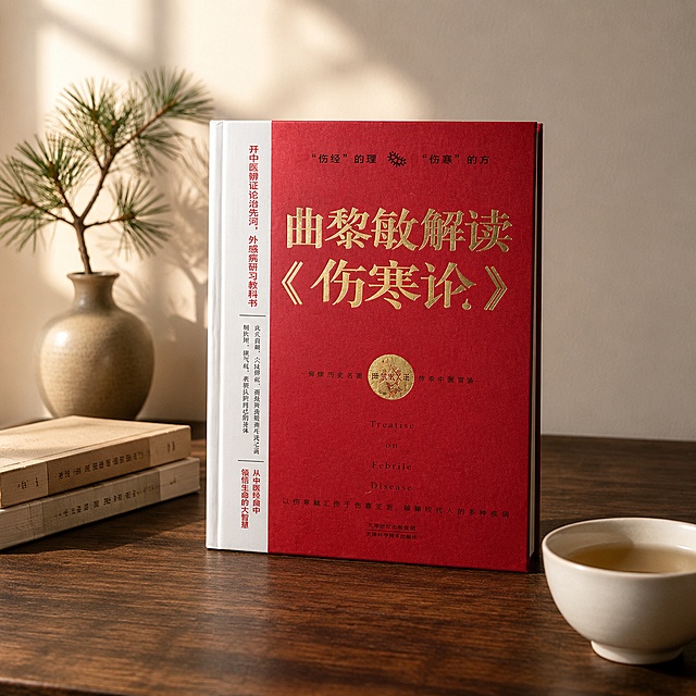 超写实商业静物摄影
主体：书籍严格参照上传产品图，完整保留所有可见组件、轮廓、结构、比例、材质、颜色与产品本体上的文字信息，与上传图完全一致。产品占画面60%~70%，完整不裁切，中景构图，产品作为绝对视觉主导，边缘不裁切。
构图：居中构图，视角偏转15°，平视视线高度。
风格：新中式雅致。
场景概念：清晨书房一角，周末晨光斜照的阅读时刻。
承载与空间：①深胡桃木实木书桌，深棕色，清晰木纹纹理；②背景是浅米白乳胶漆墙面，干净简洁。
陪衬物：①书籍左后方，浅陶土色青瓷小花瓶，哑光陶瓷，浅陶土色，插着一枝浅绿松枝；②书籍右前方，米白色陶瓷茶盏，哑光白陶瓷，盛着半杯清茶；③花瓶旁，堆叠着两本浅卡其色旧书，纸本材质。
配色：主色调60%为深胡桃棕，辅助色25%为米白浅陶土，点缀色15%为松枝绿，画面实际颜色4种：深胡桃棕 / 米白 / 浅陶土 / 松枝绿
材质：画面实际材质4种：胡桃木 / 陶瓷 / 纸本 / 绿植
光影：主光从左侧斜前方45°自然光斜入，照亮书籍封面；辅光是墙面暖调反射补光，产品边缘有柔和轮廓光切分；纸质书籍呈现哑光漫反射质感。
参数：4K 写实光追。严格锁定宽高比为1:1。