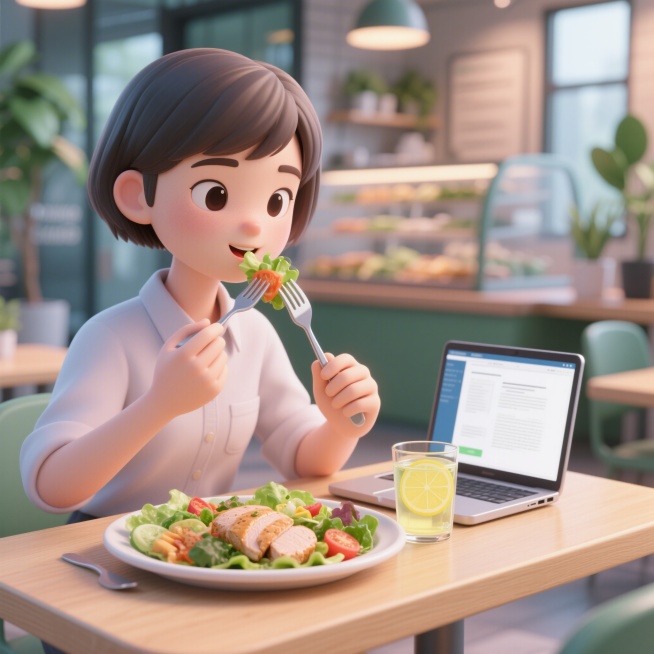 趣味3D插画风格，C4D渲染，OC渲染，Blender建模，柔软光线，马卡龙色系，泡泡玛特盲盒质感，光滑黏土材质，影棚打光，8k分辨率，超细节，一位中性气质的年轻青年，清爽短发，穿着简约休闲衬衫，神情预览效果