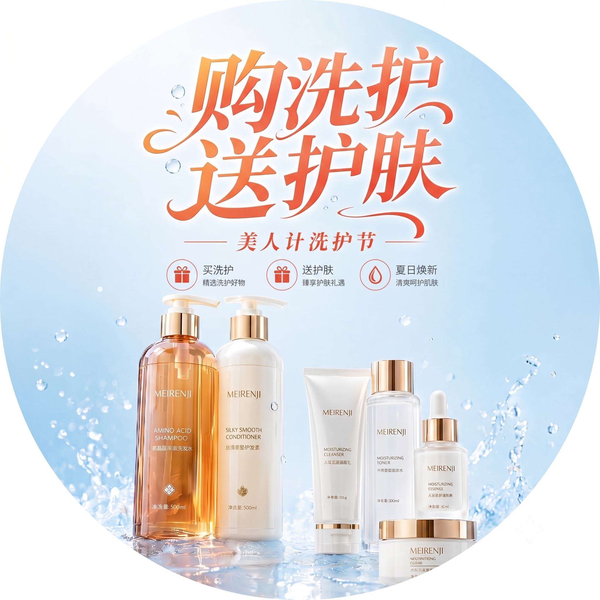 将图片裁剪为圆形尺寸，保留原图片所有内容，排版合理整洁，整体干… - 图片创意预览