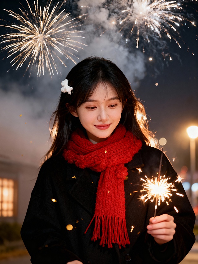 跨年唯美烟花创意照