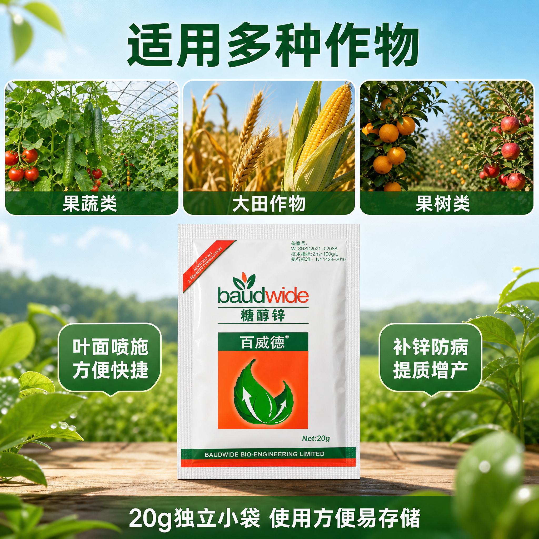电商主图第四张，百威德糖醇锌适用场景与使用效果图。 [氛围风格… - 图片创意预览