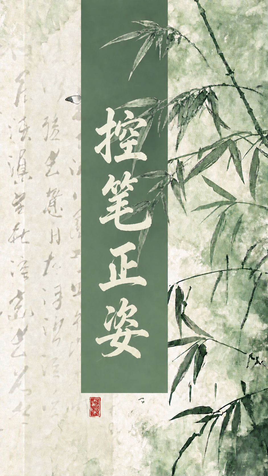 将墨绿色竖矩形的上边向上延伸，顶到图片顶部边缘，与图片上边齐平… - 图片创意预览
