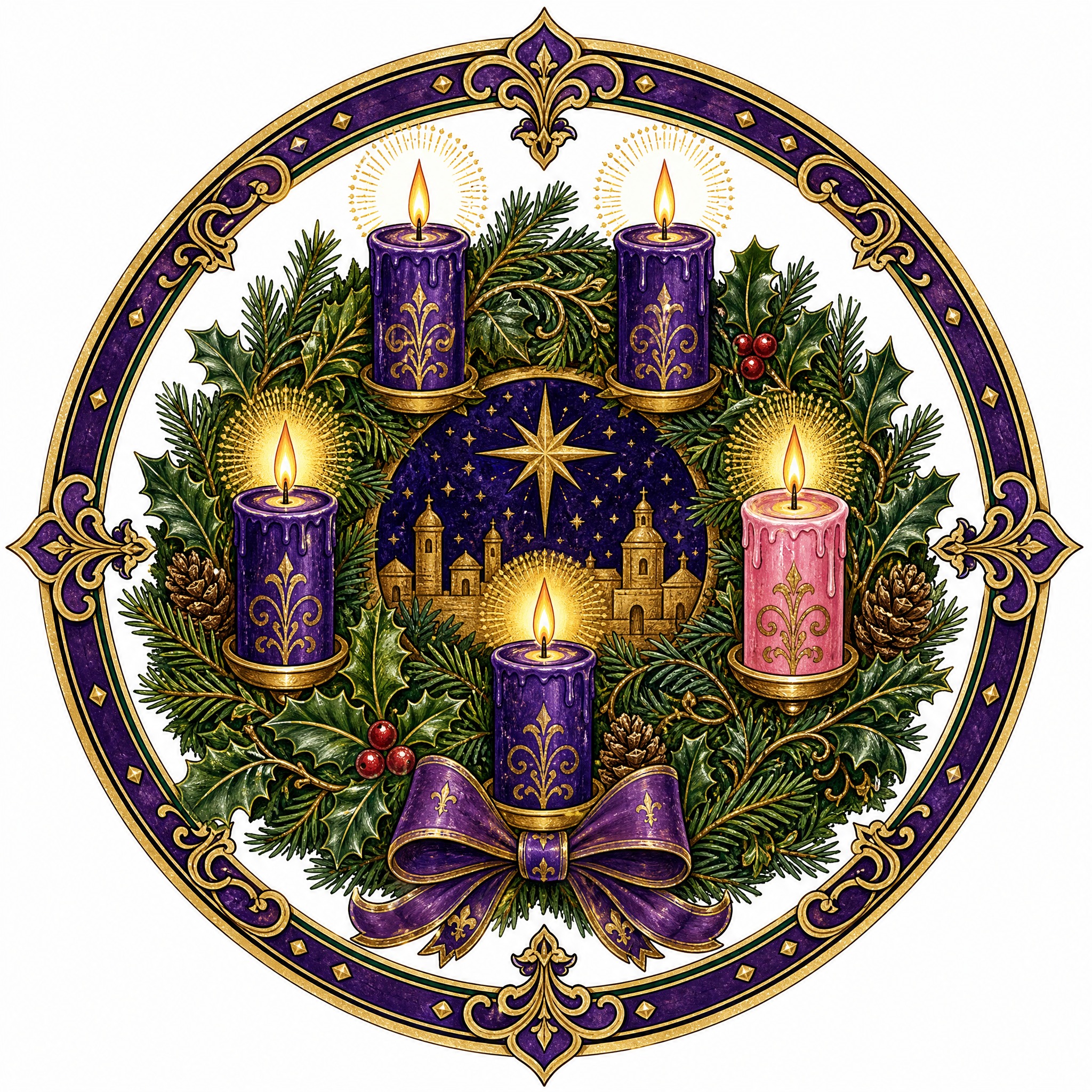Christmas sticker, medieval ill… - 图片创意预览