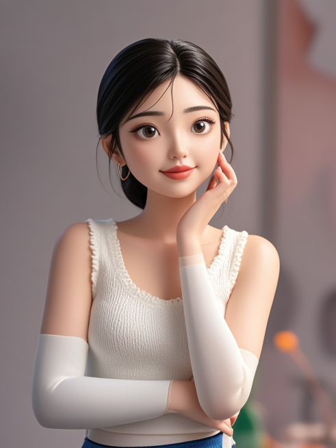 迪士尼风格，3D角色，Q版盲盒预览效果