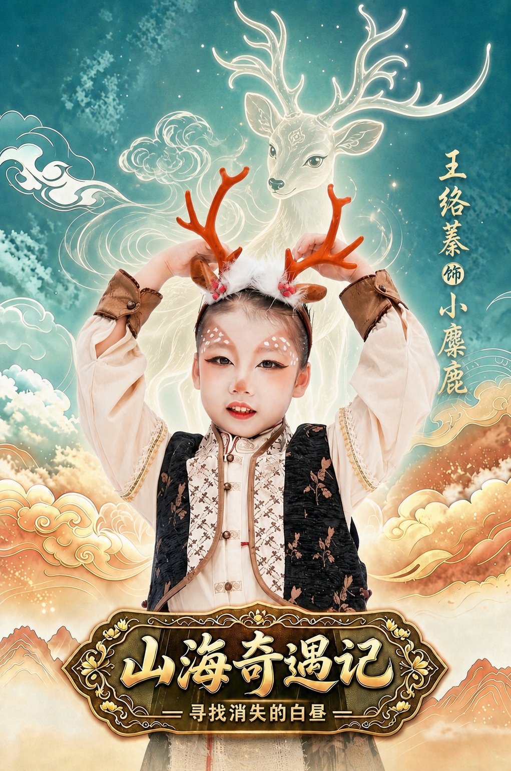 将第二张图中的小女生完整抠出，半身放大，面部清晰，保留她的原始… - 图片创意预览