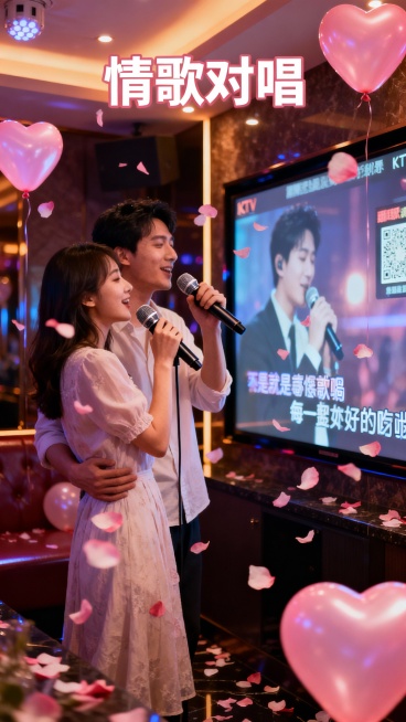 生成50张商务娱乐KTV相关的图片，图片可以加入一些文字，不要带二维码、地址等预览效果