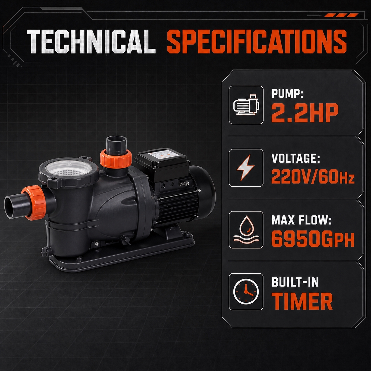 Adjust the pool pump product: s… - 图片创意预览