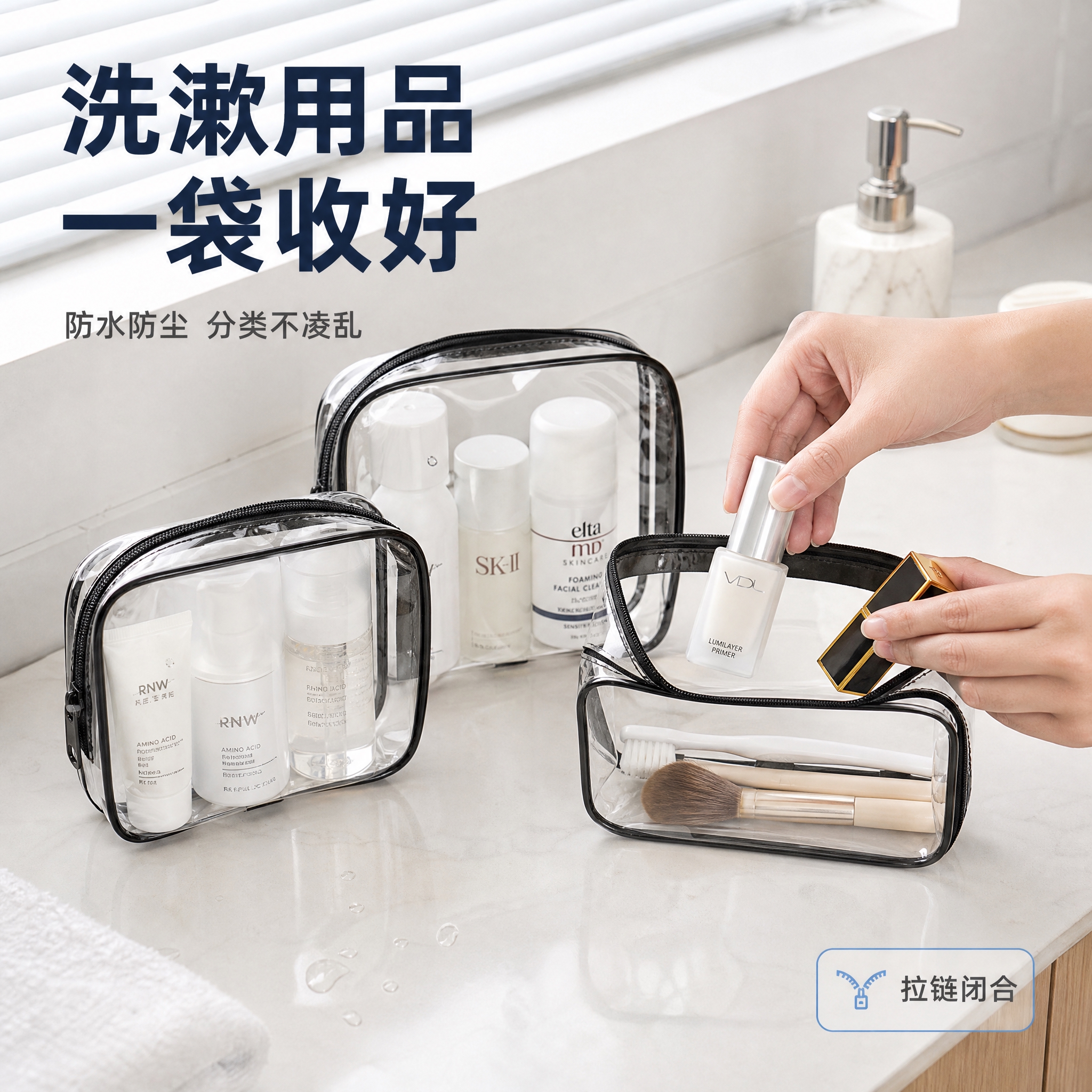 [主图-4] 商品名称：PVC透明拉链袋。主题与唯一任务：真实… - 图片创意预览