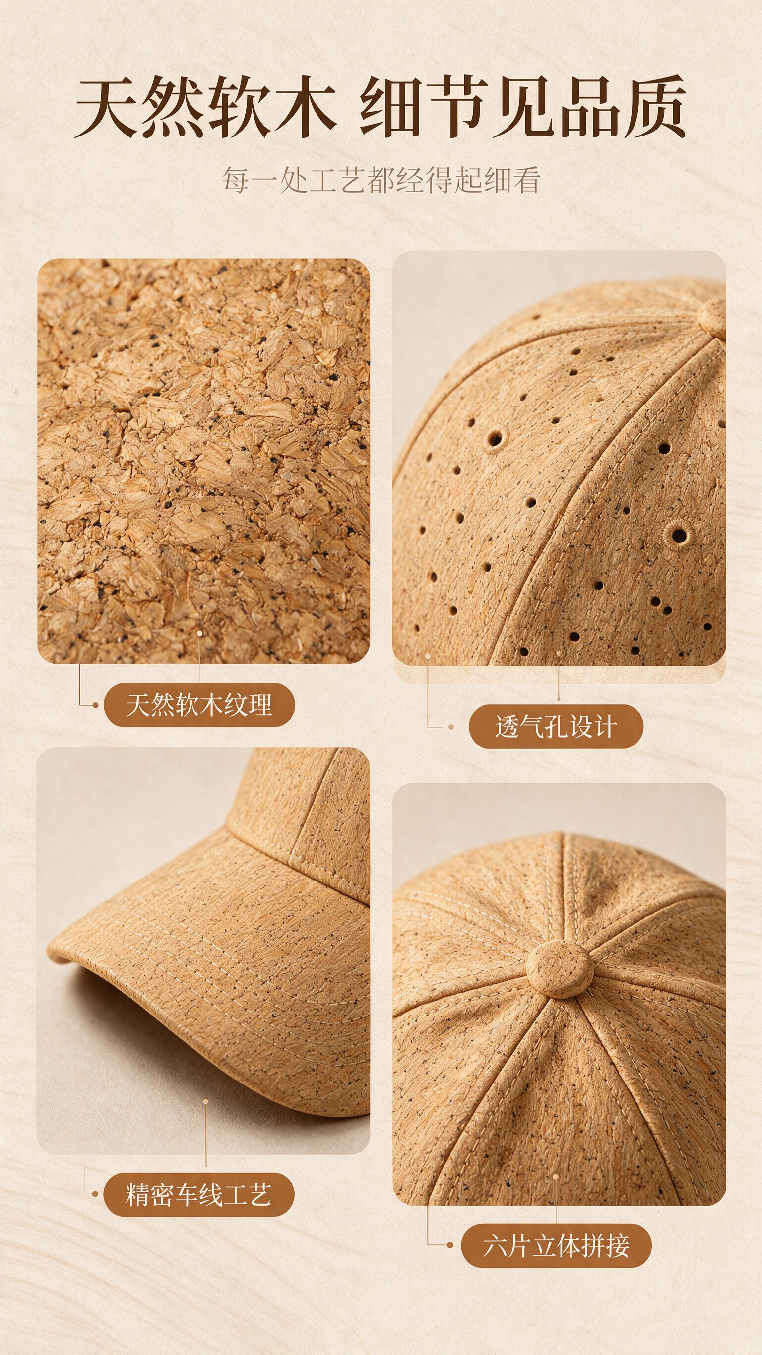 [商品] 使用【图2】【图3】暖调软木色鸭舌帽；商品处理：保留… - 图片创意预览