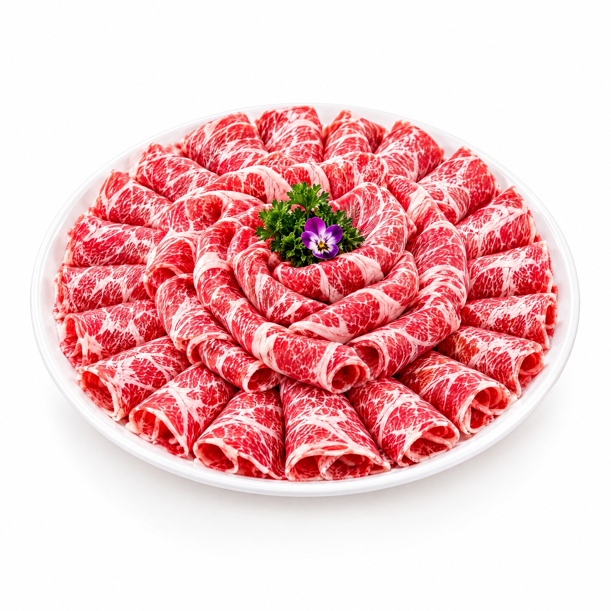 只保留一碟牛肉，去除火锅、烤肉盘和其他所有食材配菜，画面中只有… - 图片创意预览