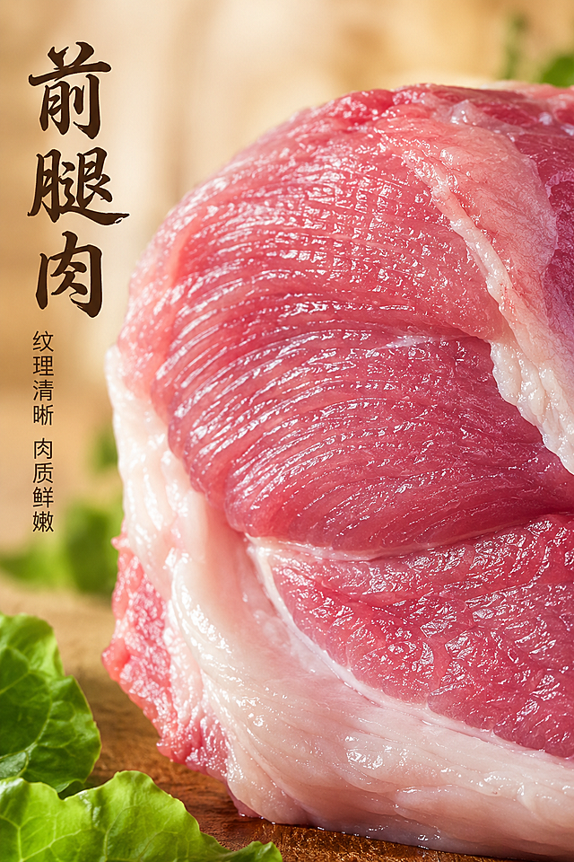 「图片1」「图片1」「图片1」请使用电商详情页技能批量生成8张完全不同构图、不同拍摄角度、不同场景的生鲜电商商品详情页图片，马边高山散养黑猪鲜猪肉，包含猪前腿肉、猪后腿肉两大品类。
整体采用彝族山野国风简约风格，自然原生态色调，四川马边深山山林生态背景，画面干净高级自然。

第1张：产品整体全景主图，整块新鲜黑猪鲜肉完整展示，肉质色泽饱满
第2张：高山原生态养殖产地溯源图，深山林间散养黑猪生长环境
第3张：前腿肉肉质细节特写，纹理清晰，肉质鲜嫩高清拍摄
第4张：后腿肉切面细节实拍，肥瘦比例均匀，原生新鲜肉质展示
第5张：农家原生态生鲜摆盘场景，山野自然氛围感构图
第6张：鲜肉食材纹理近距离特写，肉质纤维、新鲜肌理细节
第7张：高山云雾山野风景海报，凸显原生态放养天然优势
第8张：家常烹饪食用场景，天然健康农家食材宣传画面

所有图片画风统一协调，画面自带精致中式艺术文字排版，搭配产品宣传文案。
整体画面干净无杂物，画质真实自然，拒绝过度美颜滤镜，保留生鲜猪肉原生质感，4K超高清，生鲜食品电商商用画质，无畸形画面，无多余杂乱logo。
