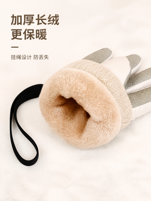 「图片1」，生成一套主图（5张），商品名称是儿童滑雪手套「图片1」「图片1」「图片1」「图片1」，卖点是表面防泼水面料，内侧加厚绒，手腕挂绳防丢，全掌防滑手腕可调节，适配淘宝/天猫平台，主图比例为3:预览效果