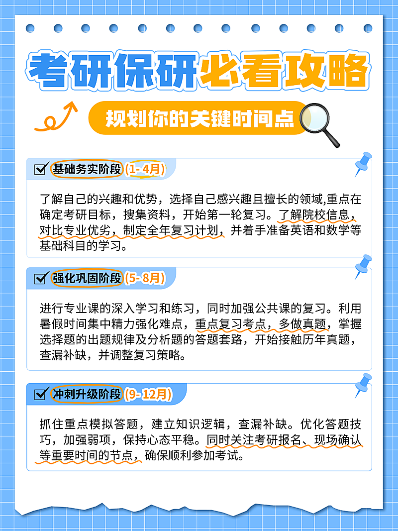 简约手账风撕纸考研备考保研必看攻略教育科普小红书