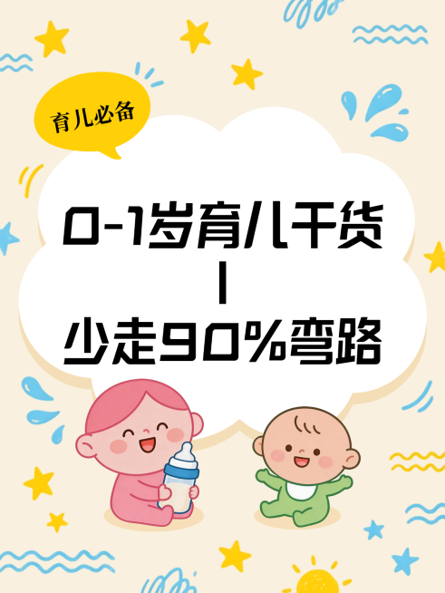婴儿新生儿科普知识小红书封面预览效果