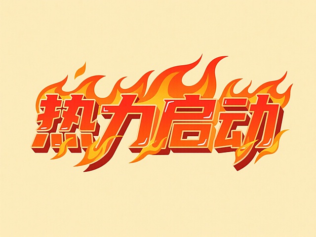 扁平风设计，大字醒目，火焰元素增添热血感，激发活力与激情。