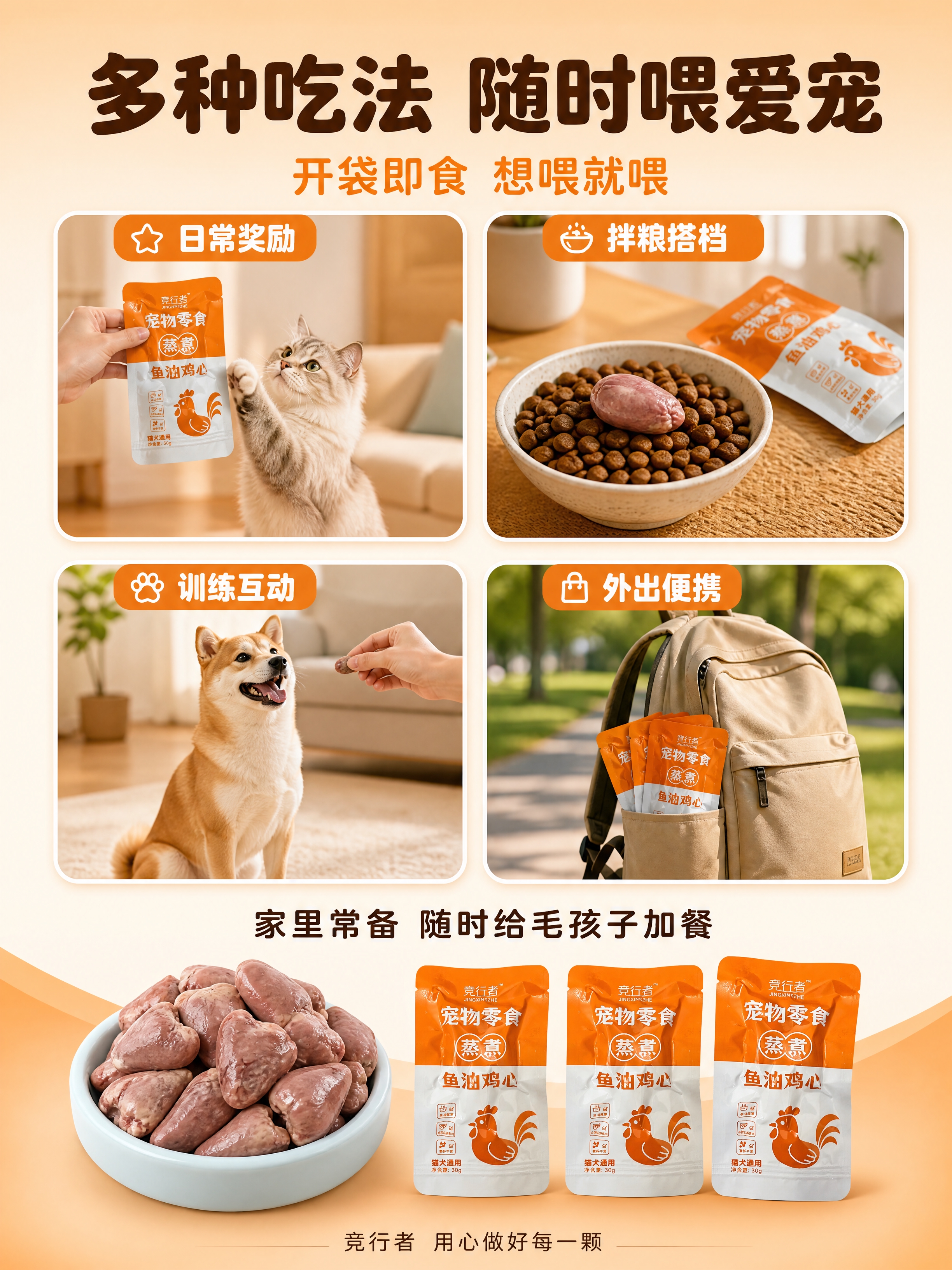 [商品] 使用【图4】单袋包装+【图1】鸡心细节；保留包装外观… - 图片创意预览