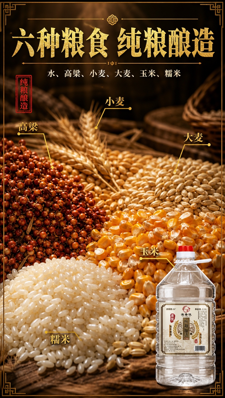 [商品] 使用【图1】淮香悦3年陈浓香型白酒2.5L桶装；保留… - 图片创意预览
