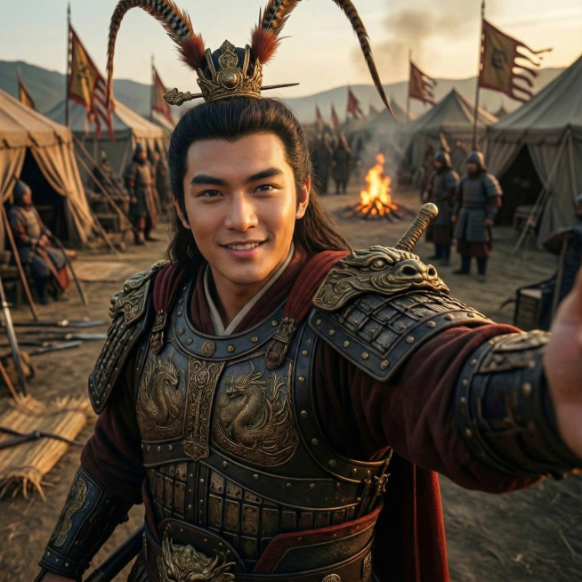 将人物替换为年轻男性，服装发饰保持不变预览效果