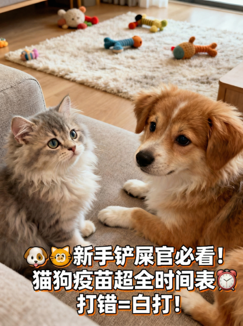 将⏰钟表小图标移动到第二行最后位置，去掉右下角的水印，保持其他内容、字体和整体风格不变，不遮挡宠物脸部，图片比例保持3:4预览效果