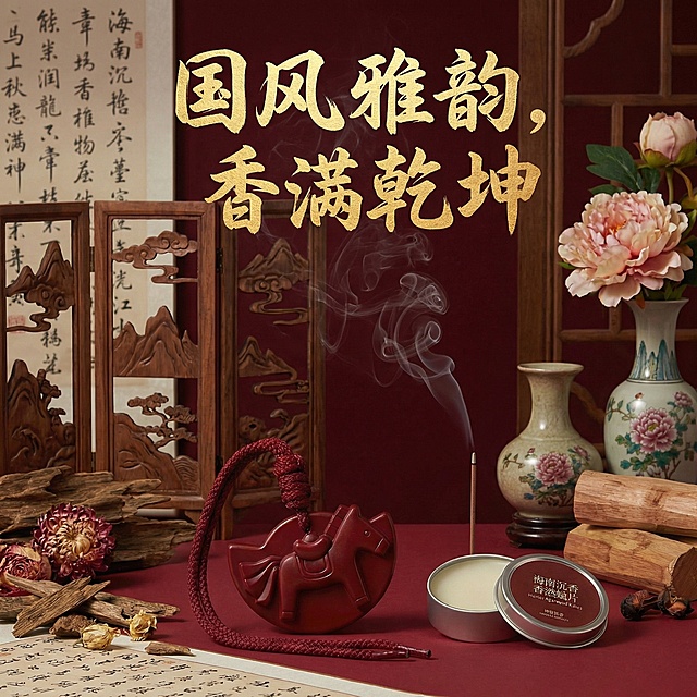 这是一个小马造型的香薰片，按照我的要求生成十张主图
主图顺序	建议内容	目的
第1张	小马香薰片实物特写 + “马上有钱”字样 + “新品上市·24小时发货”标签	吸引点击，突出新品和物流优势
第2张	场景图（如放在办公桌/书架/车内）+ “沉香雅韵，自然呼吸”文案	展示使用场景，增强代入感
第3张	原料展示（海南沉香/植物精油图标）+ “植萃天然·持久香韵”	强调原料优势，提升信任感
第4张	礼盒包装图 + “送福送香·寓意超棒”文案	激发送礼需求
第5张	实拍悬挂效果/燃烧示意图 + “香薰+摆件二合一”说明	展示多功能性
