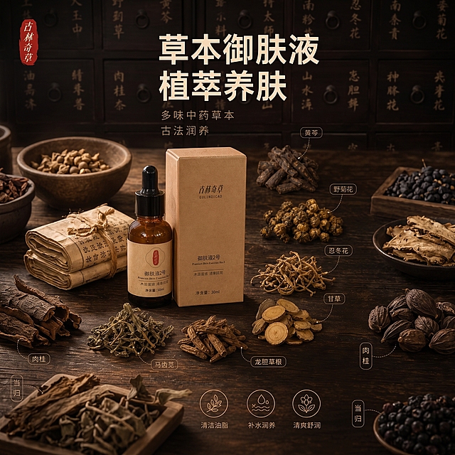 把图片改成1：1格式。背景改成中药材的偏暗的风格