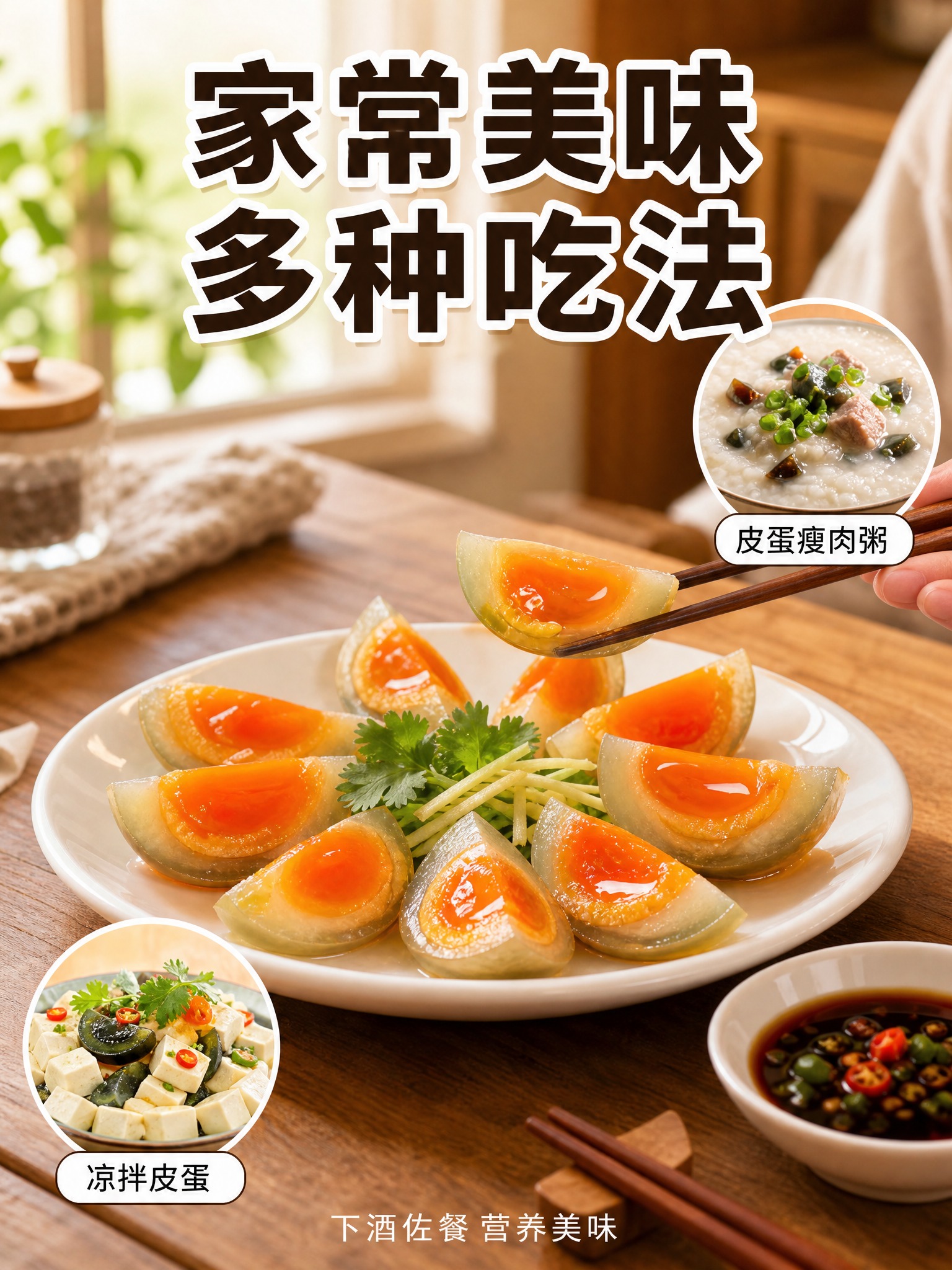 [主图-4] 四川溏心黄心皮蛋食用场景图，家常餐桌场景，代入感… - 图片创意预览