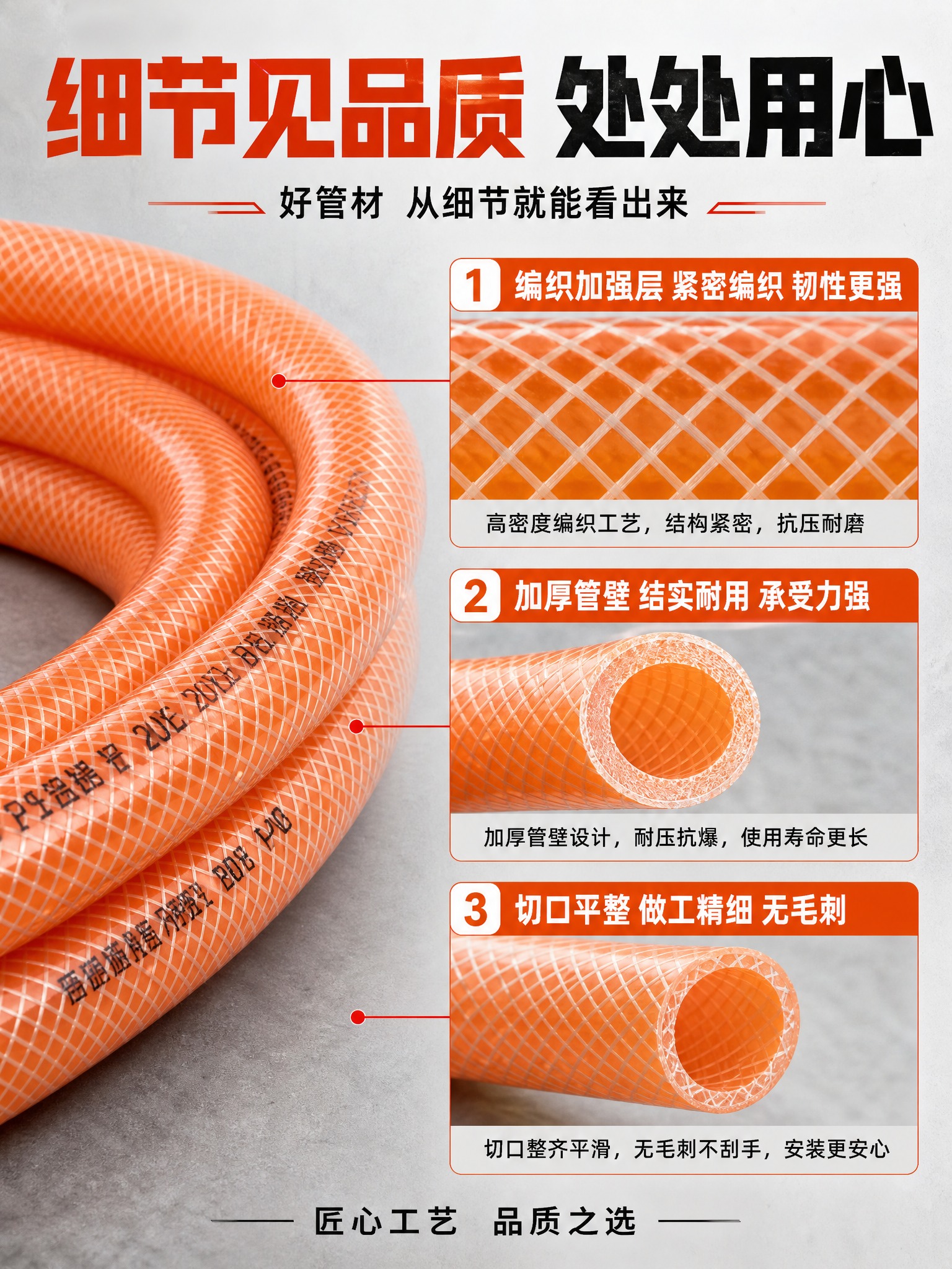 [商品] 使用【图1】橙色三层编织PVC软管；保留橙色外观、编… - 图片创意预览