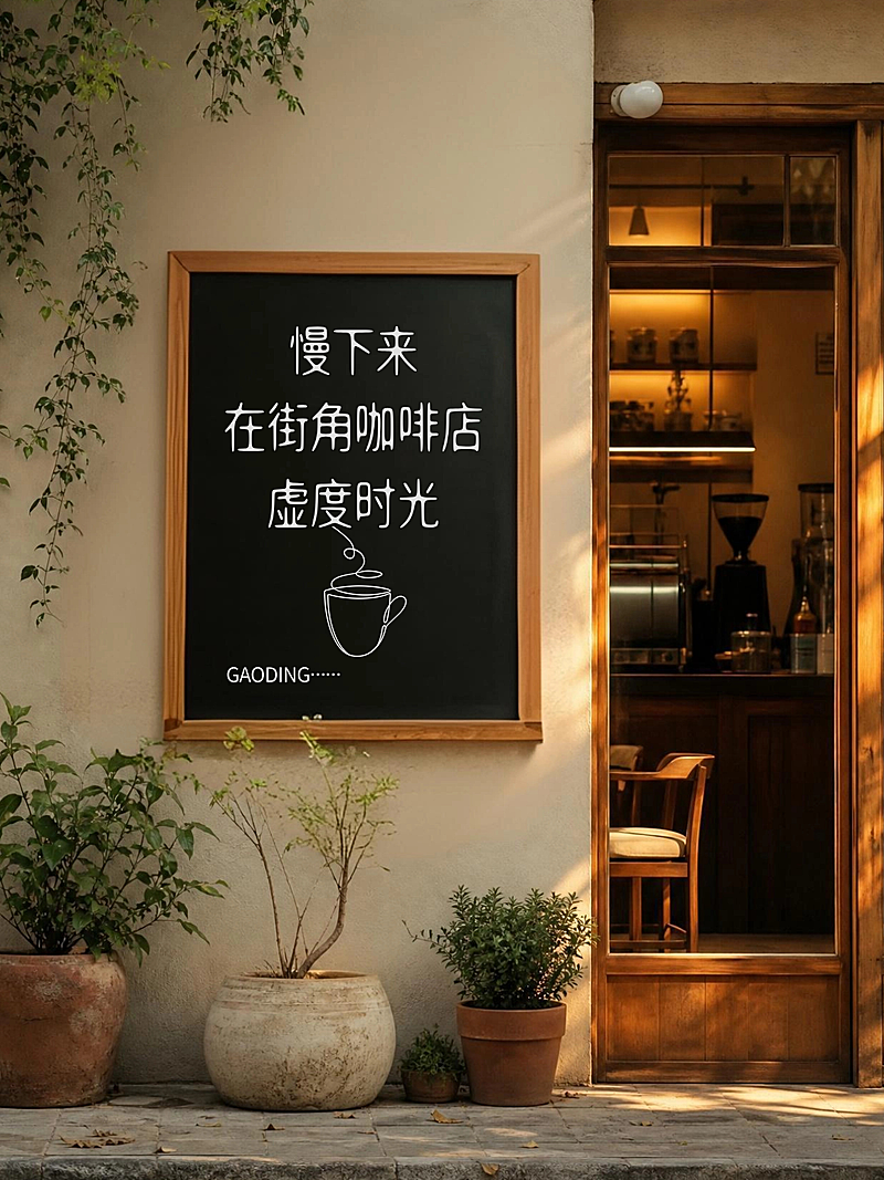 咖啡店店铺宣传温馨治愈感小红书封面