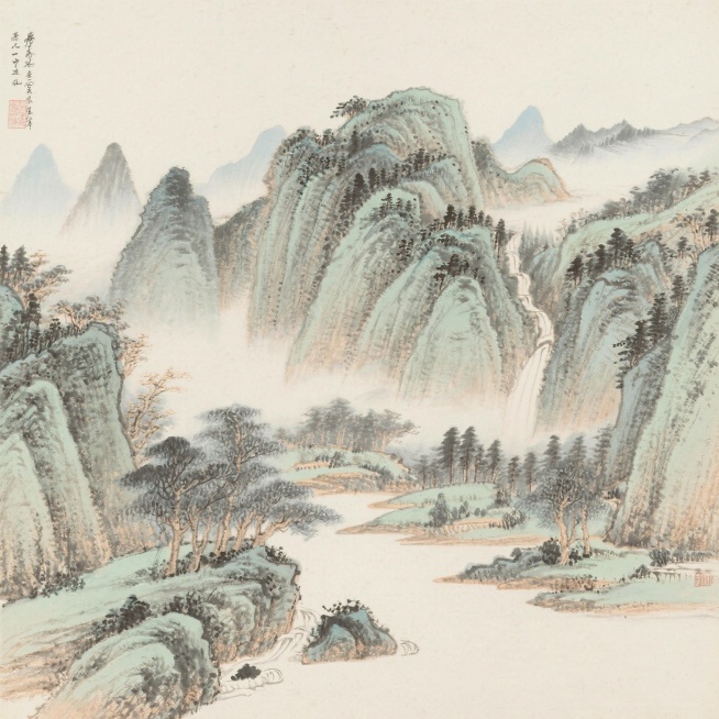 生成一张山水画预览效果