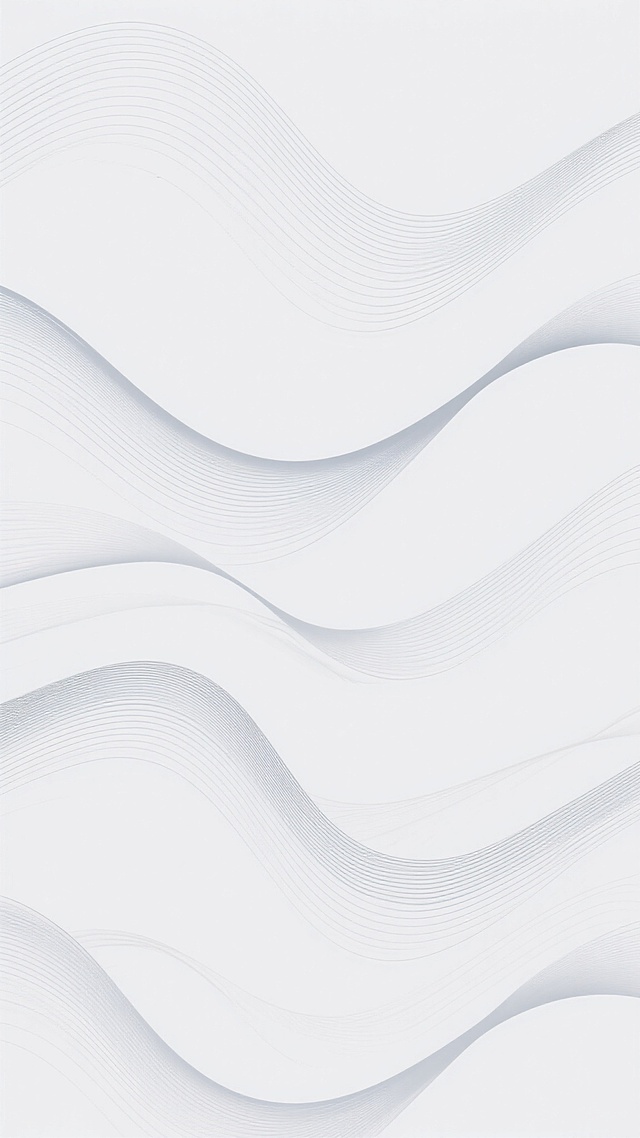 由不同样式和风格的波浪状线条构成的抽象背景，整体保持白色和浅灰色的配色方案，线条呈现出流动感和动态美，具有现代简约的设计风格，画面干净整洁，没有多余的装饰元素。