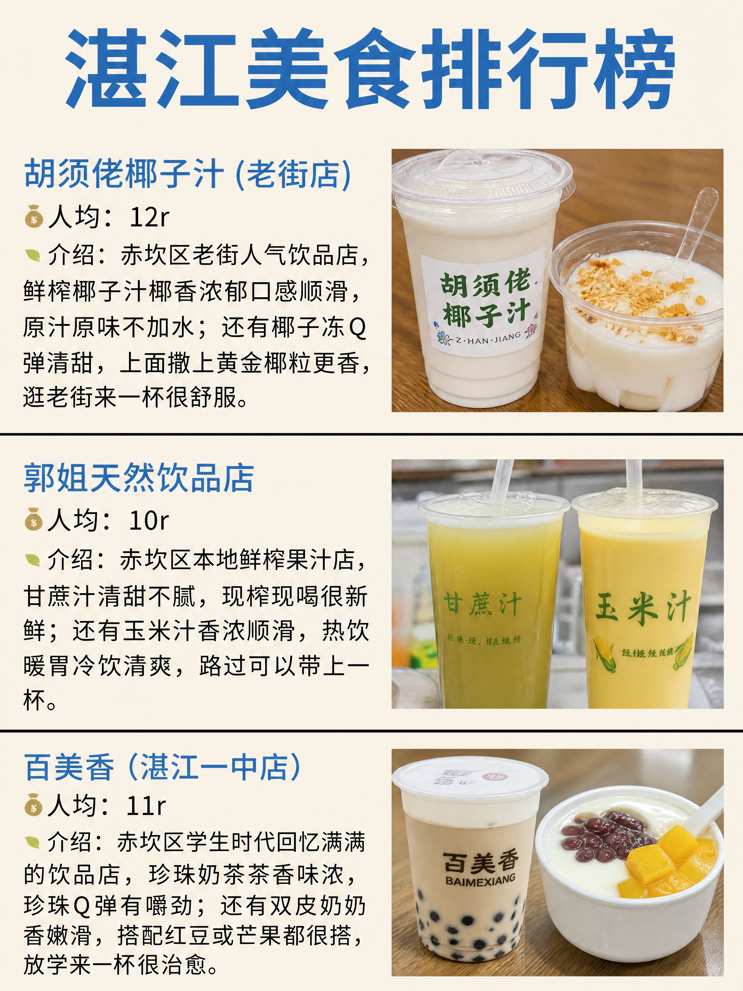 小红书笔记美食攻略内页，配图大字复刻版，ins清新美食风，版式… - 图片创意预览