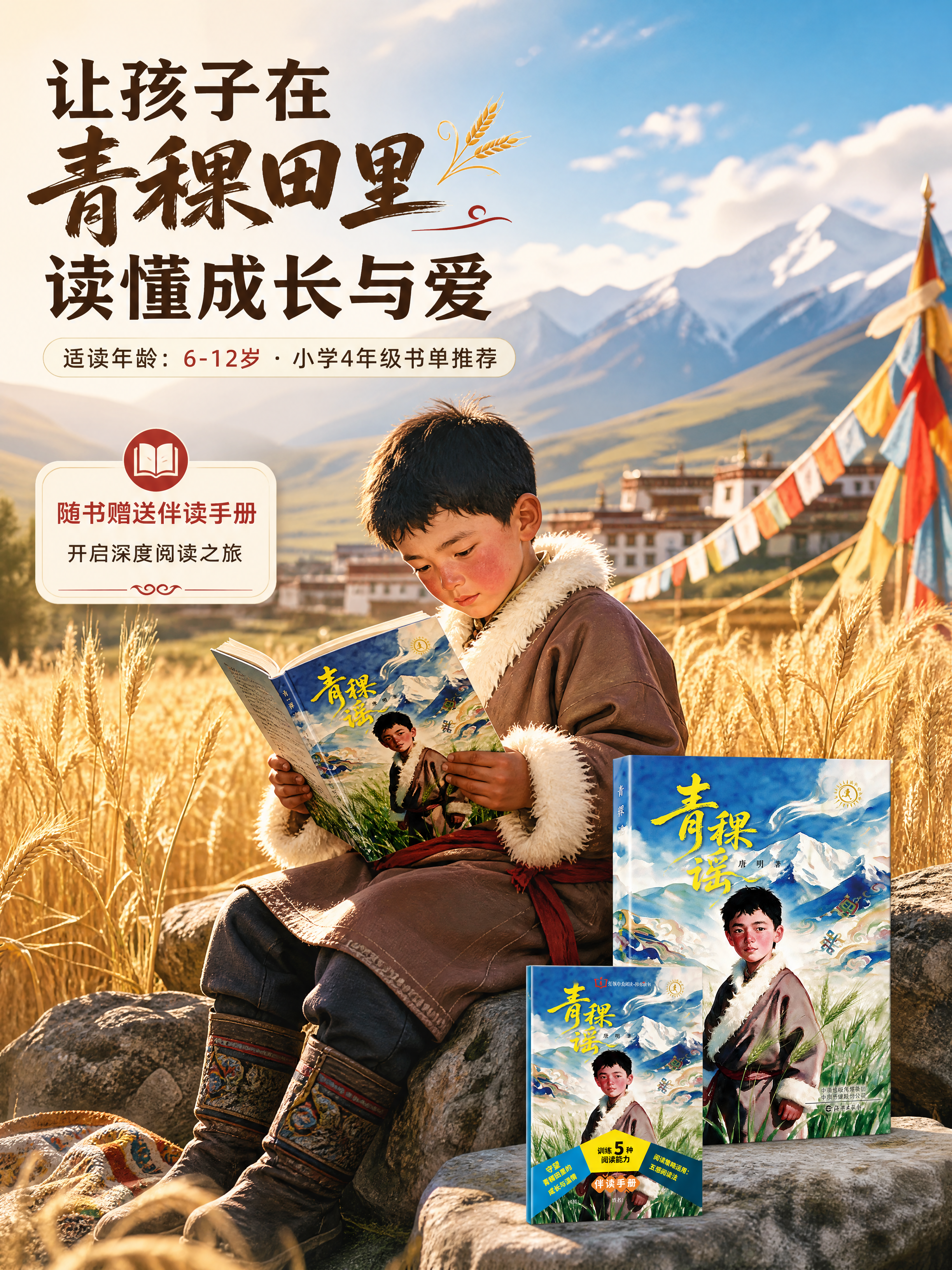 [商品] 使用【图2】《青稞谣》书籍立体图和【图1】伴读手册图… - 图片创意预览