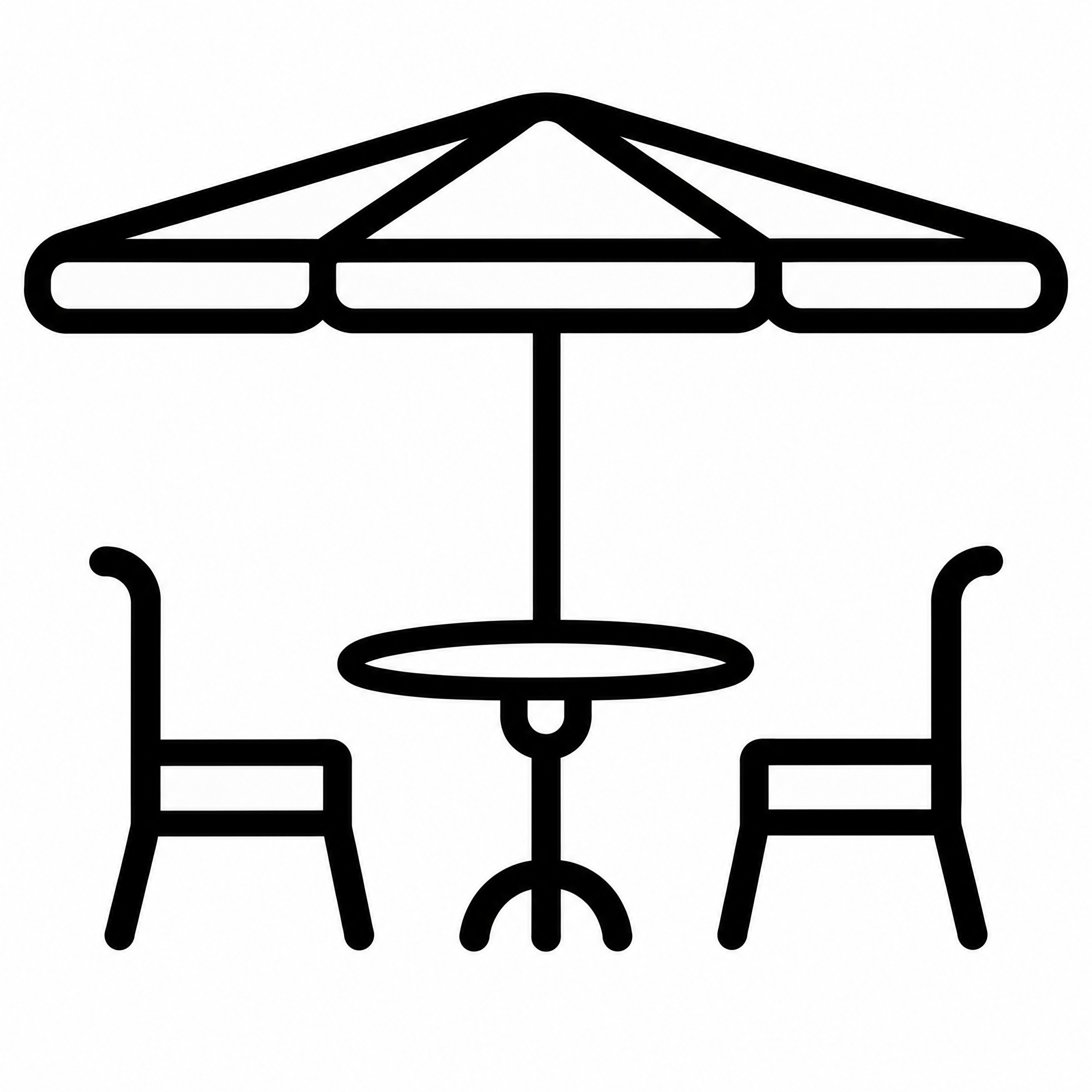参考图为黑白极简线性图标风格：纯白色背景，用粗细均匀的纯黑色圆… - 图片创意预览