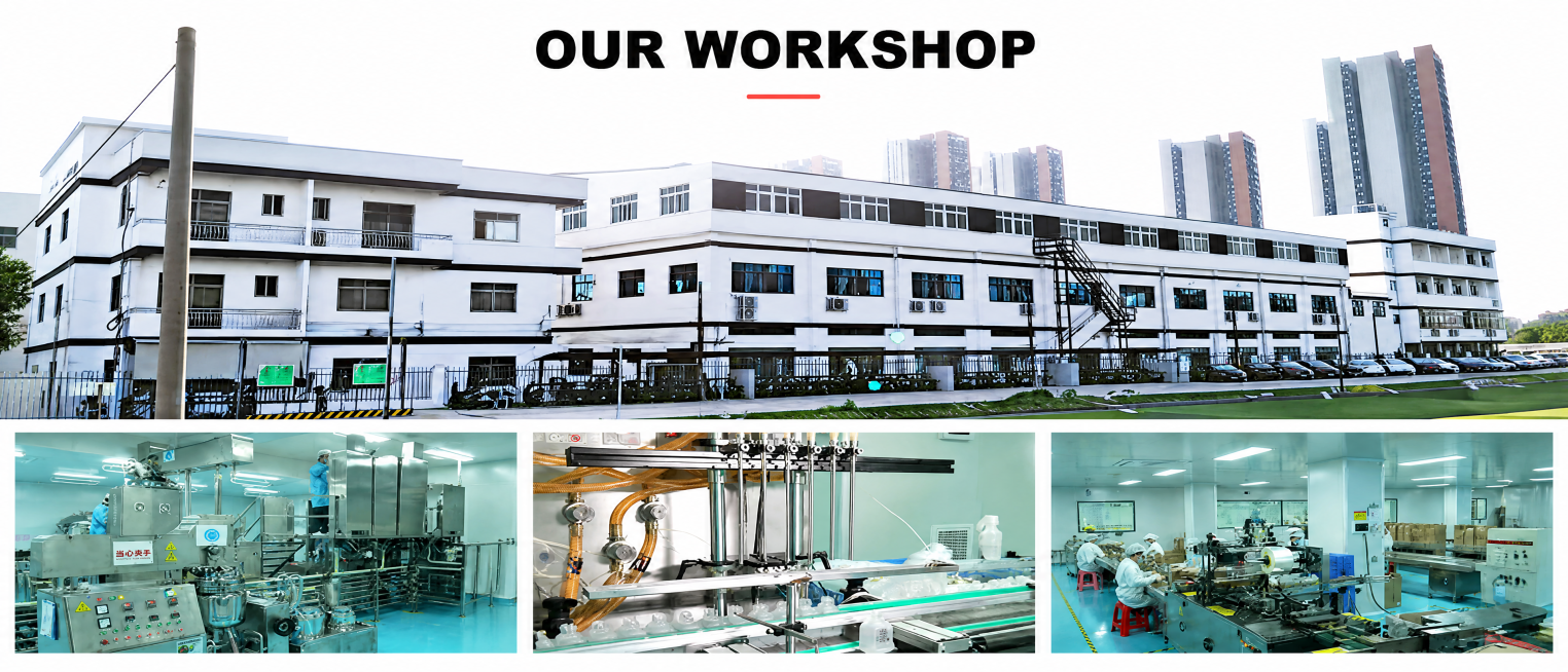 调整图片为横屏，保持现有布局和文字 'OUR WORKSHOP'，生成8:3比例（1200长450宽）的高清图片，提升清晰度，保留所有内容和原设计风格预览效果