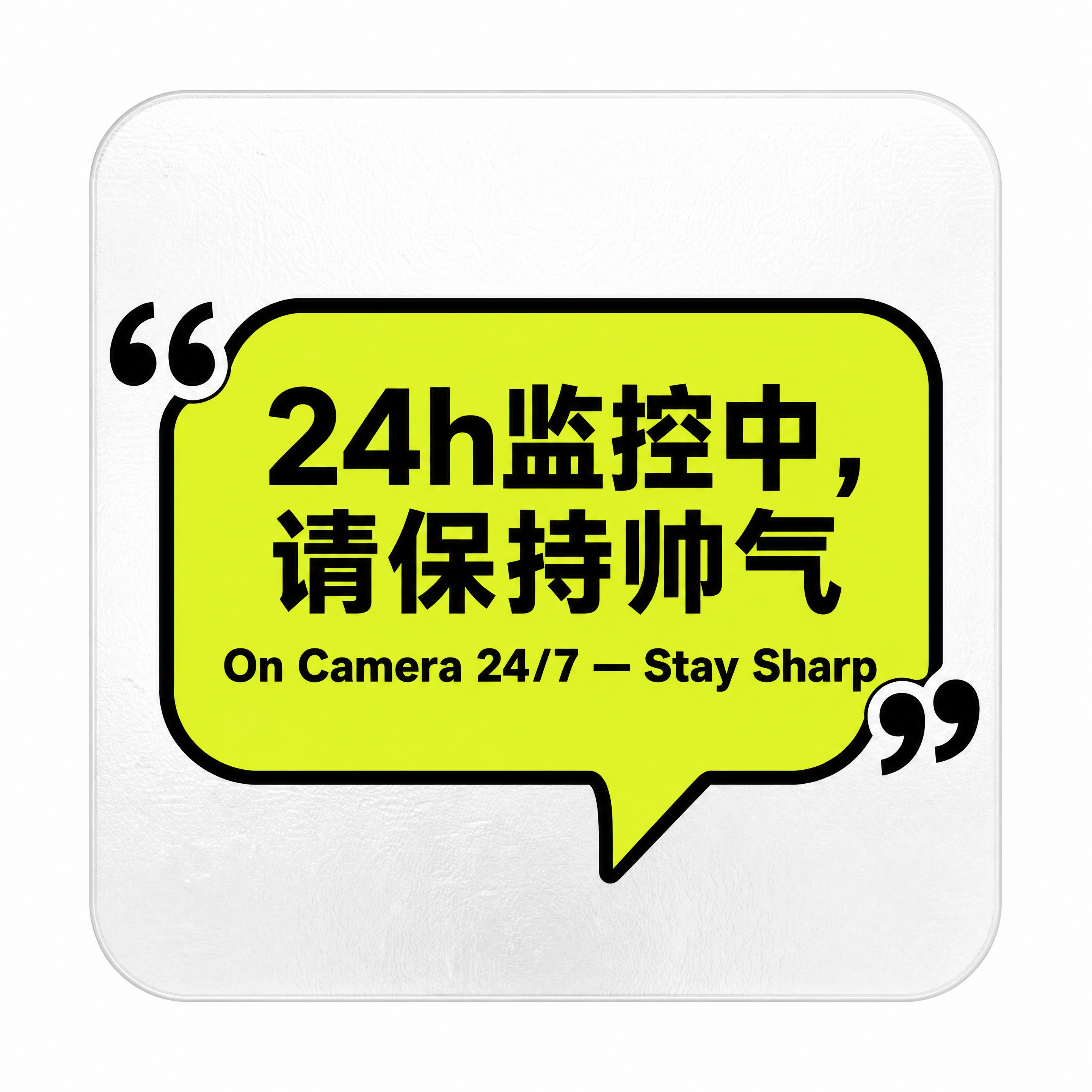 86mm x 86mm正方形磨砂玻璃贴，圆角边缘，磨砂透明质感… - 图片创意预览