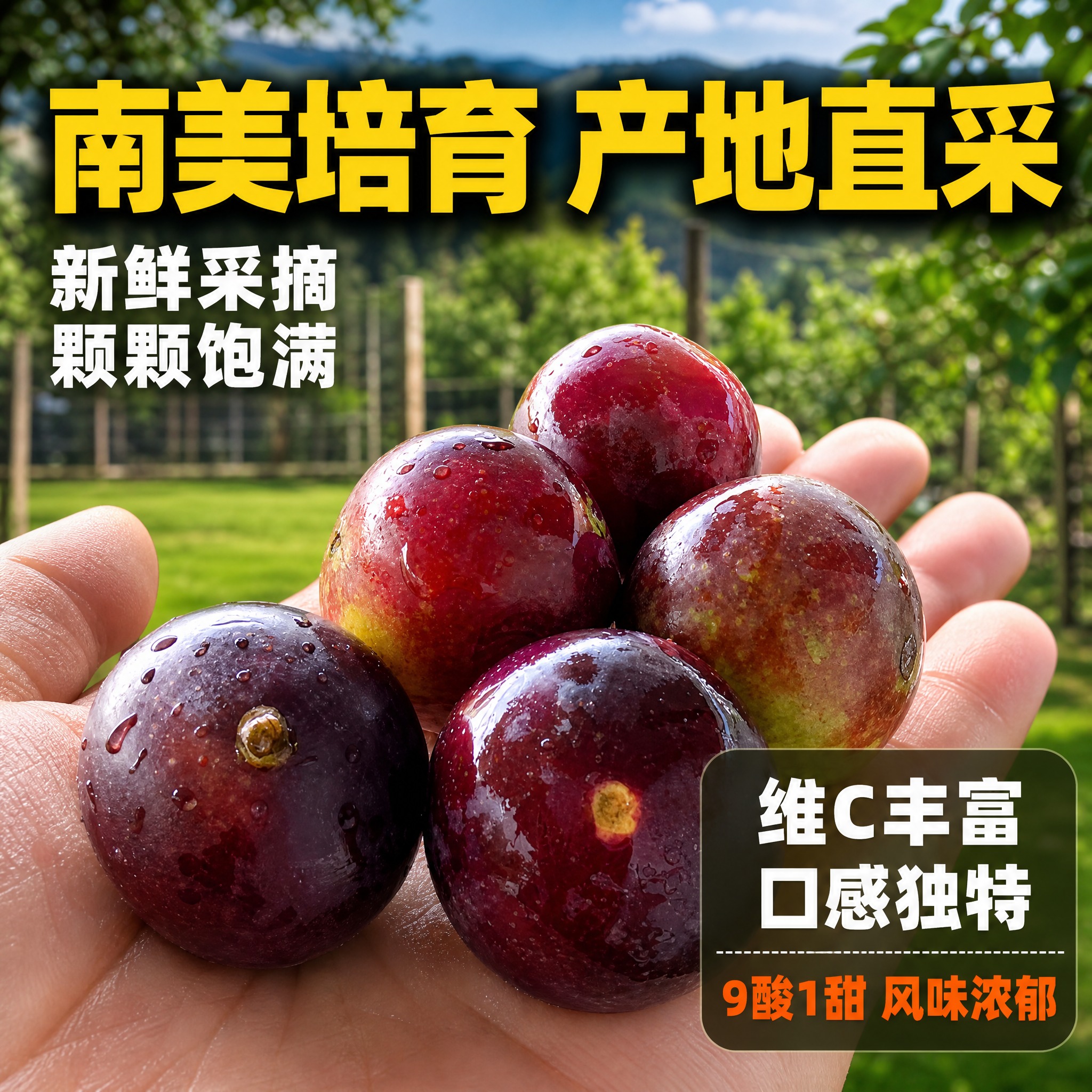 [主图-2] 南美洲培育紫皮鲜果 抖音爆款促销感主图 核心亮点… - 图片创意预览