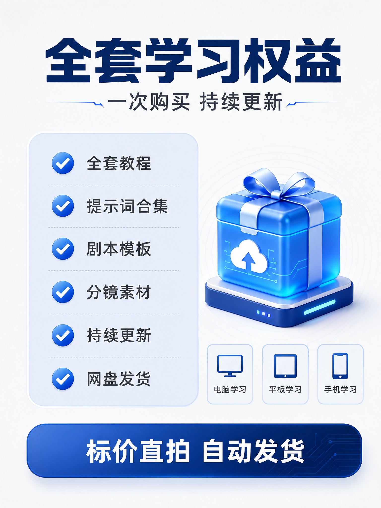 [第3套-简约科技风-详情4] 权益保障，简约科技风格。 [画… - 图片创意预览