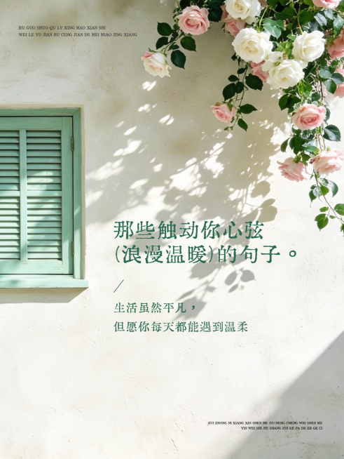 激励正能量文案收集分享清新实景风小红书封面预览效果