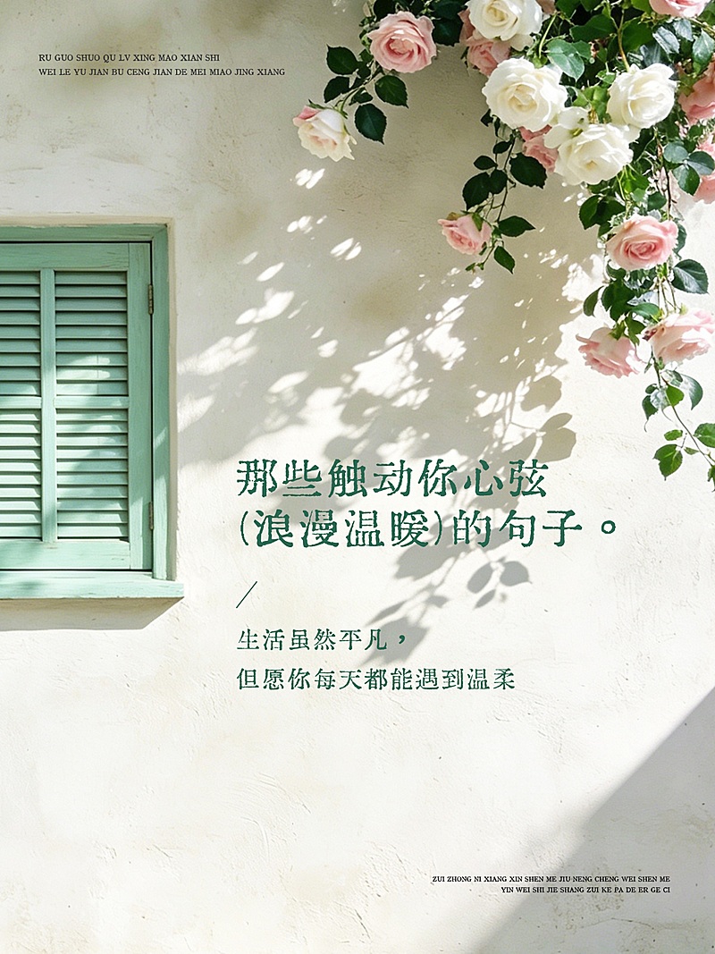 激励正能量文案收集分享清新实景风小红书封面