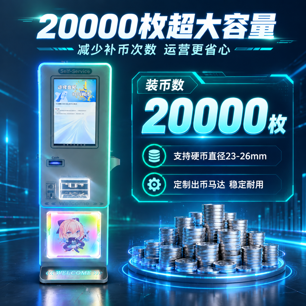 [商品] 使用【图1】自助售币机正面图；保留整机结构和外观；商… - 图片创意预览