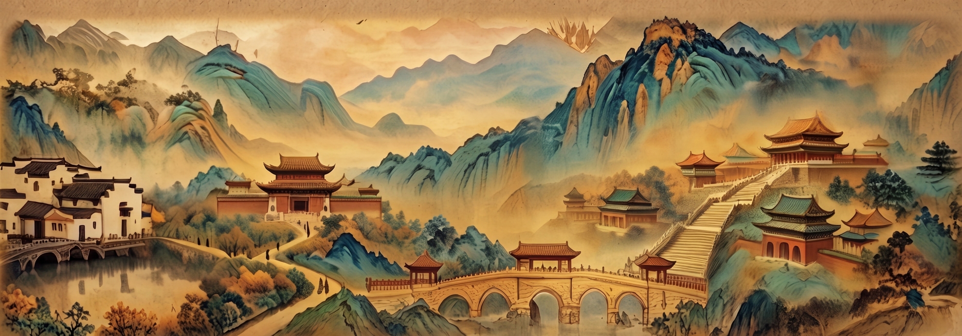 提升画质清晰度，但保持原有国风水墨晕染风格，避免过度锐化或细节过强，整体仍需柔和自然预览效果
