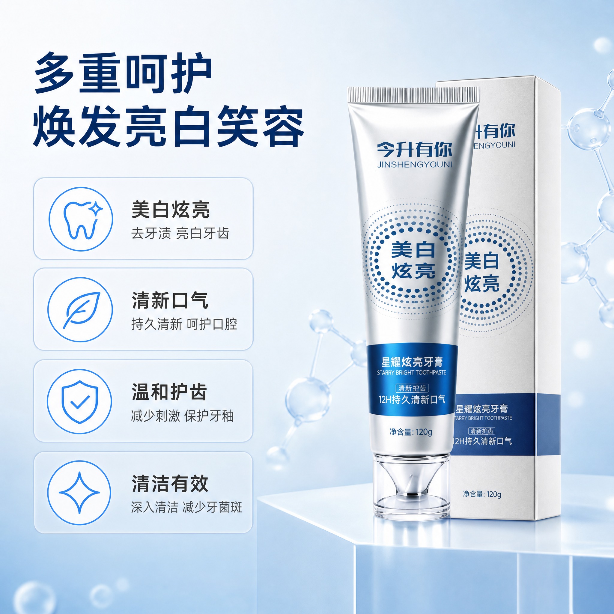 [主图-2] 核心功效卖点展示，四大护齿功效全面解析，突出多重… - 图片创意预览