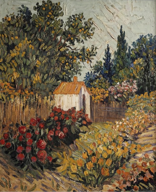 将画面左右两边的树木修改得更茂密，保持原有油画风格、色调、构图和比例不变预览效果