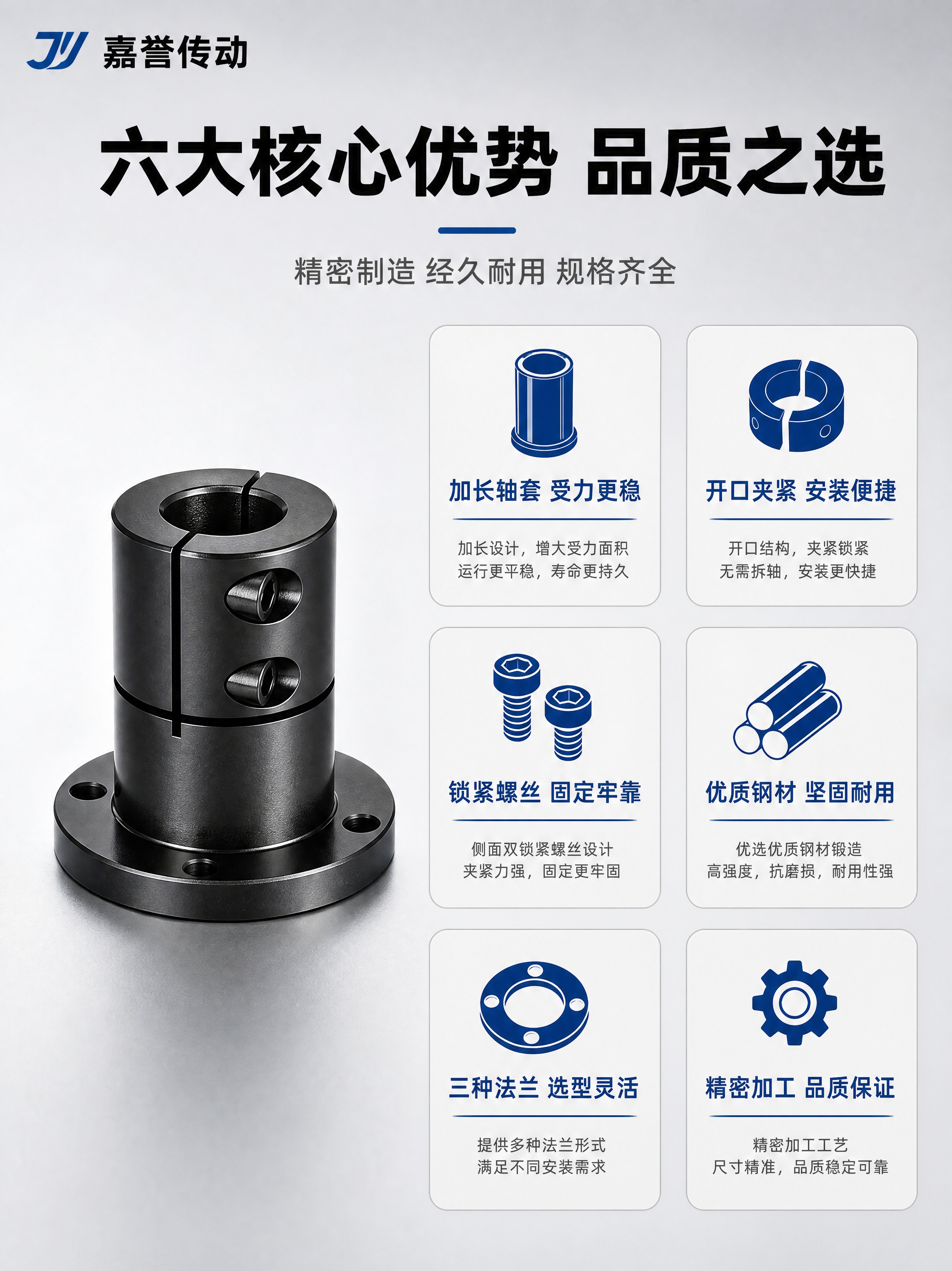[商品] 使用【图1】加长GBL01圆法兰款导向轴支座；保留黑… - 图片创意预览