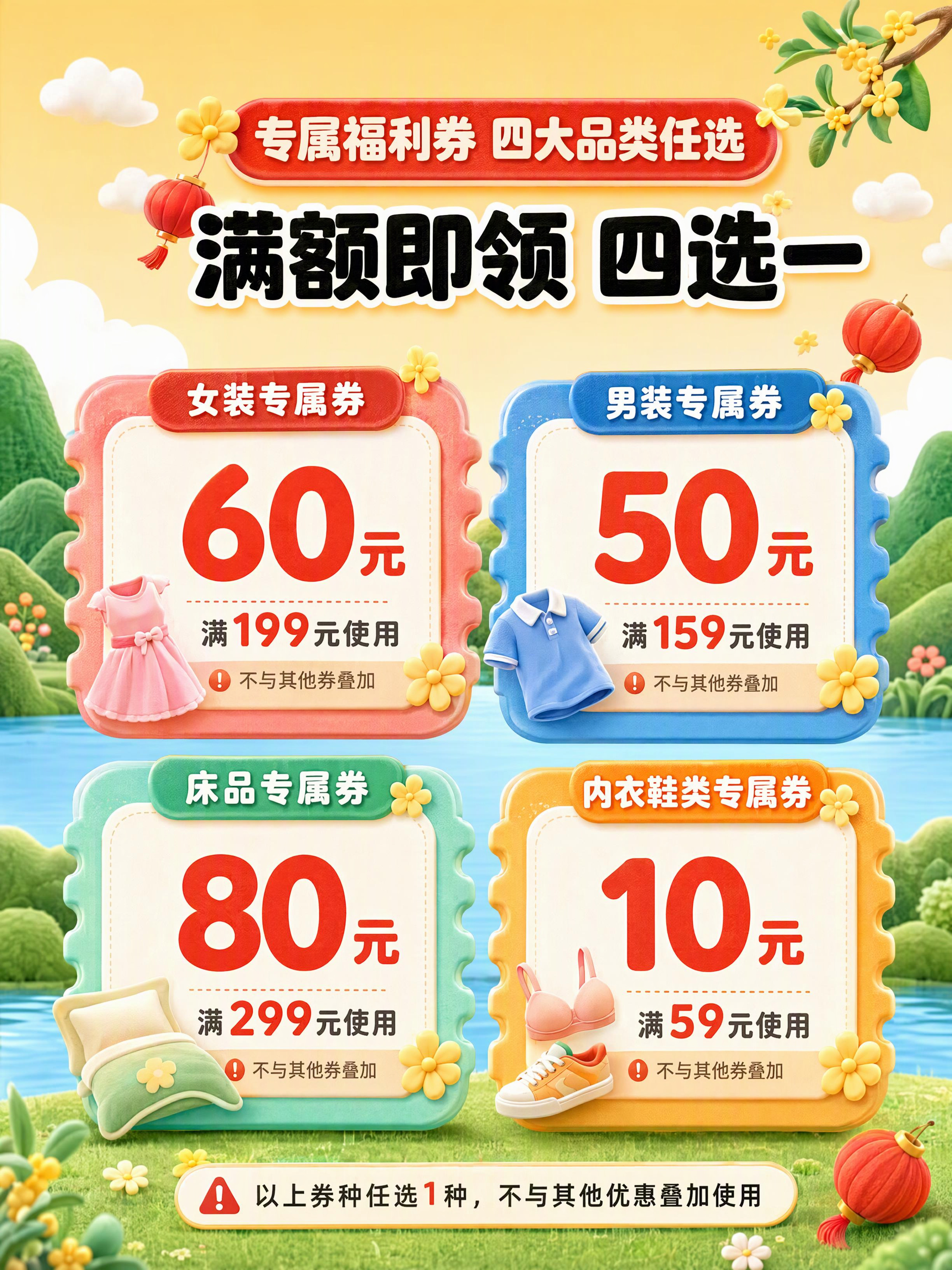 [商品] 无实物商品，为时代广场国庆促销活动专属福利券明细页，… - 图片创意预览