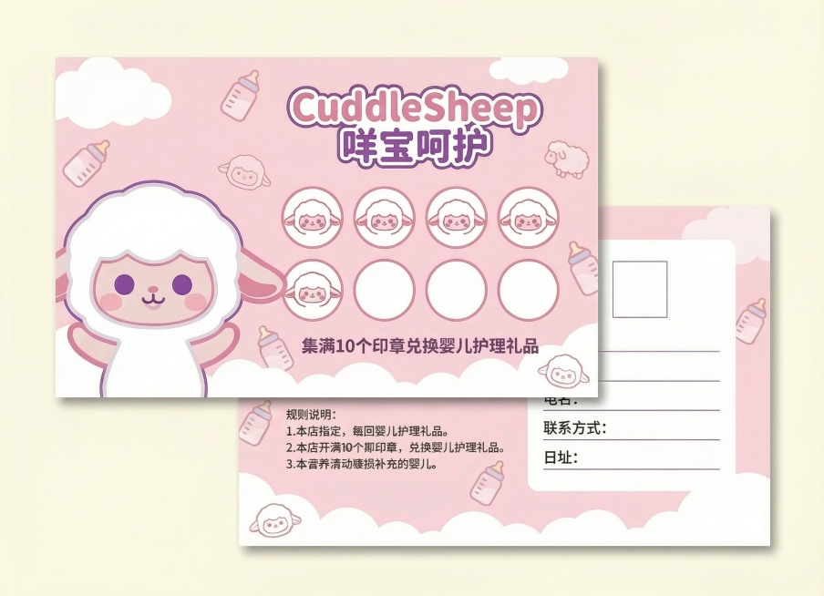米白色背景，积分卡看保持不变预览效果