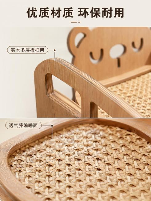 「图片1」生成几张电商详情图，要求产品不改动 真实 背景可用房门 产品尺寸是24cm长×24cm高×16cm宽 室内等等场景 产品是 鹦鹉双层睡床＋躲避木屋 材质实木多层板 可抽拉底网  上层当睡床预览效果