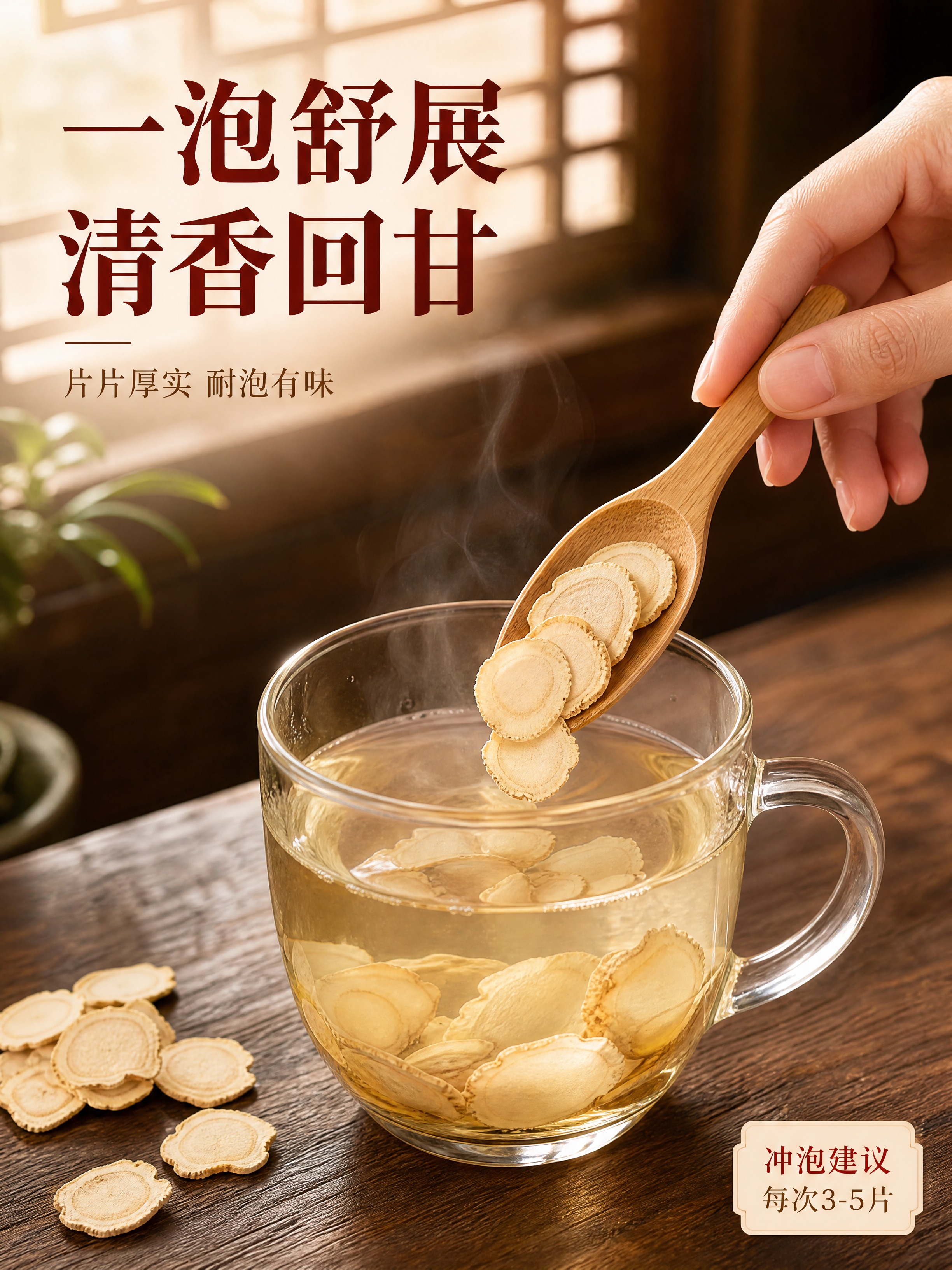 [商品] 使用【图1】【图5】西洋参片；保留参片黄白色、纹理特… - 图片创意预览