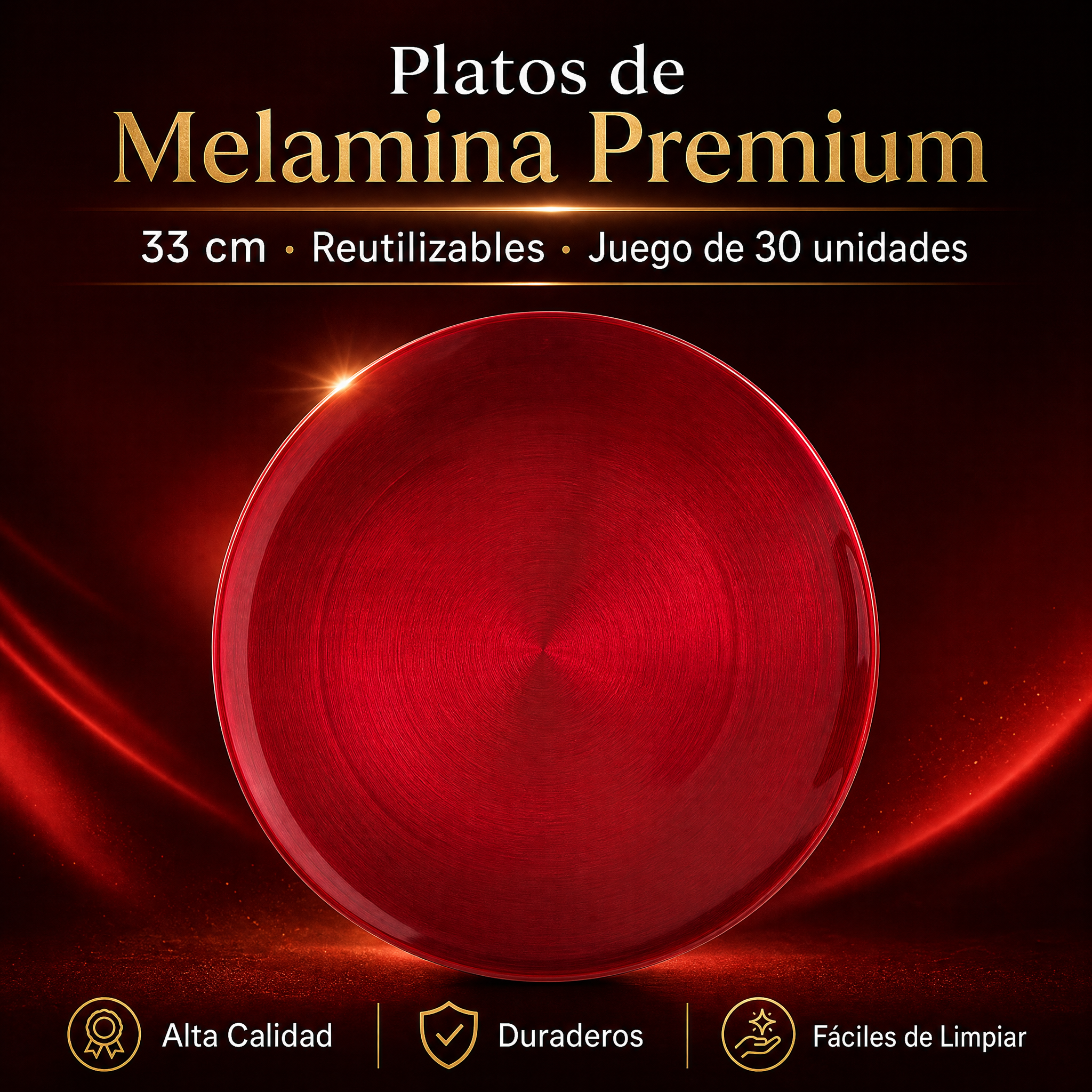 Póster de producto de plato roj… - 图片创意预览
