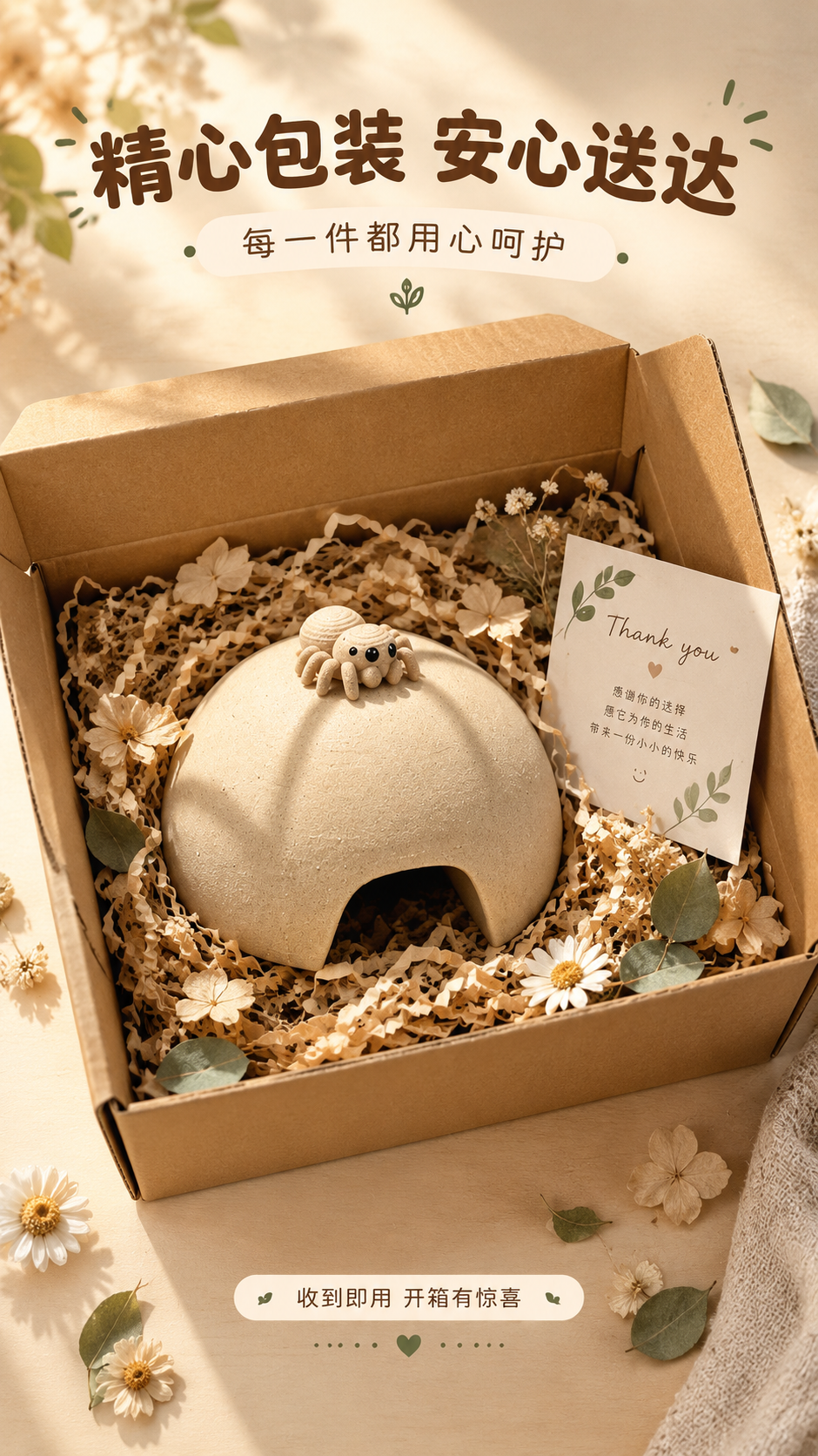 [商品] 使用【图1】椰奶白款仿真椰子躲避屋（带小蜘蛛）；保留… - 图片创意预览